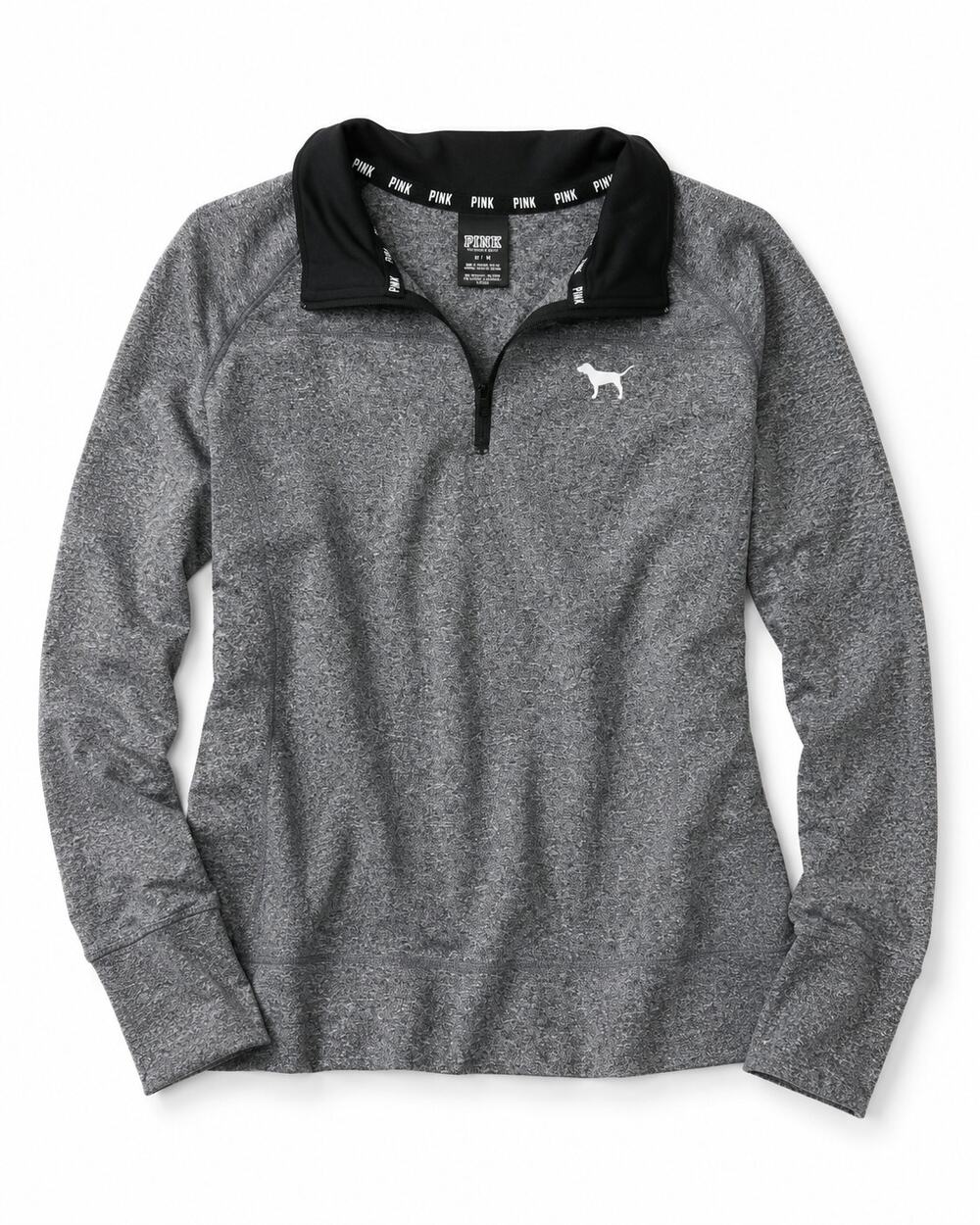 PINK Victoria’s Secret Gray Half Zip Athletic Pullover Women’s Medium